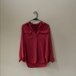 Ann Taylor Red Blouse Chic Top
